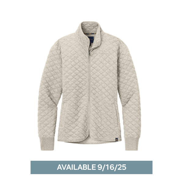 Brooks Brothers® Women’s Diamond Quilt Full-Zip - Oatmeal