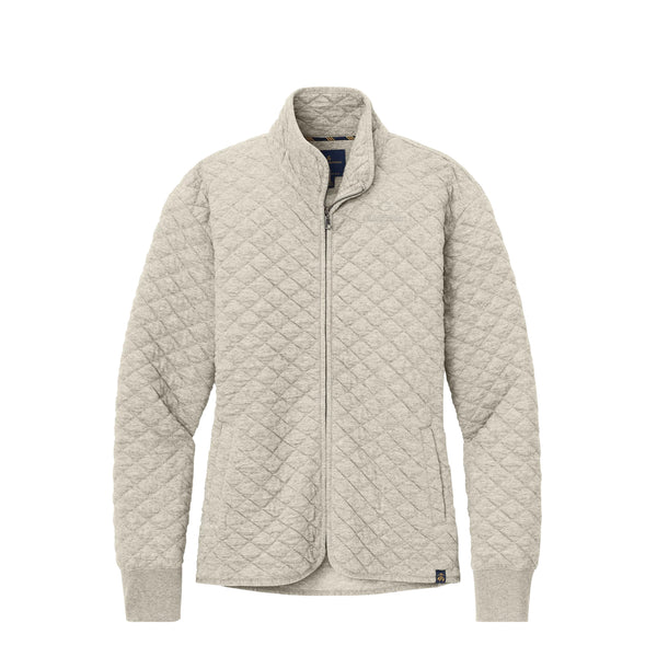 Brooks Brothers® Women’s Diamond Quilt Full-Zip - Oatmeal