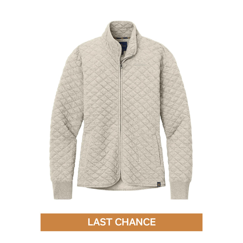 Brooks Brothers® Women’s Diamond Quilt Full-Zip - Oatmeal