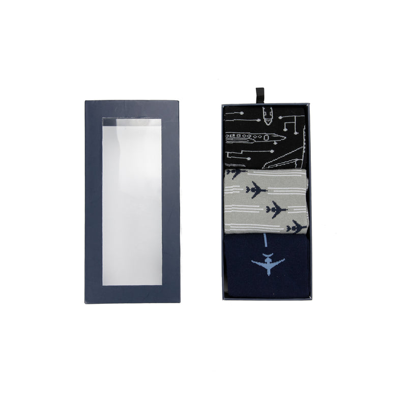 Aircraft Dress Socks 3-Pack Set