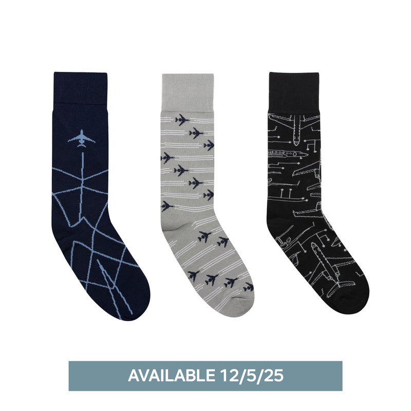 Aircraft Dress Socks 3-Pack Set