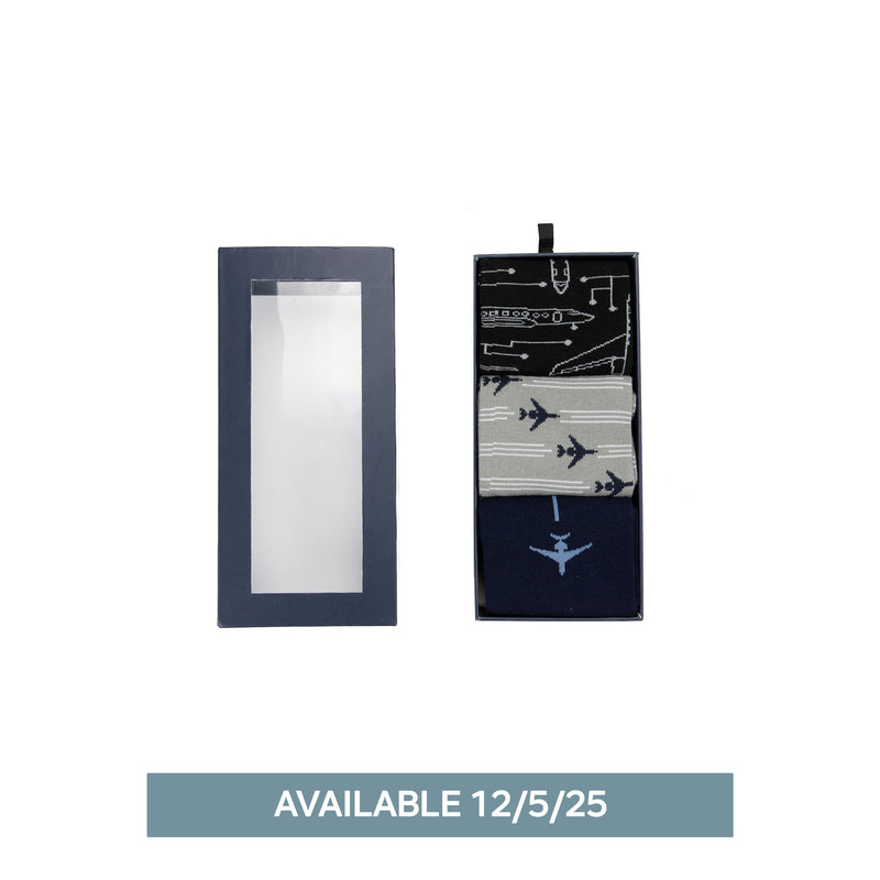 Aircraft Dress Socks 3-Pack Set