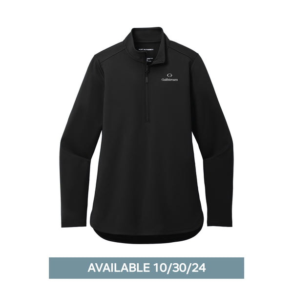 Port Authority® Women's Double Knit 1/4-Zip - Black