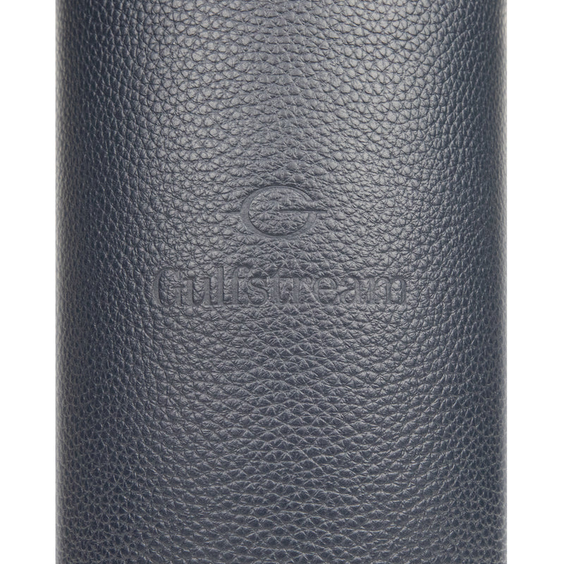 Signature Leather Single Wine Tote - Navy